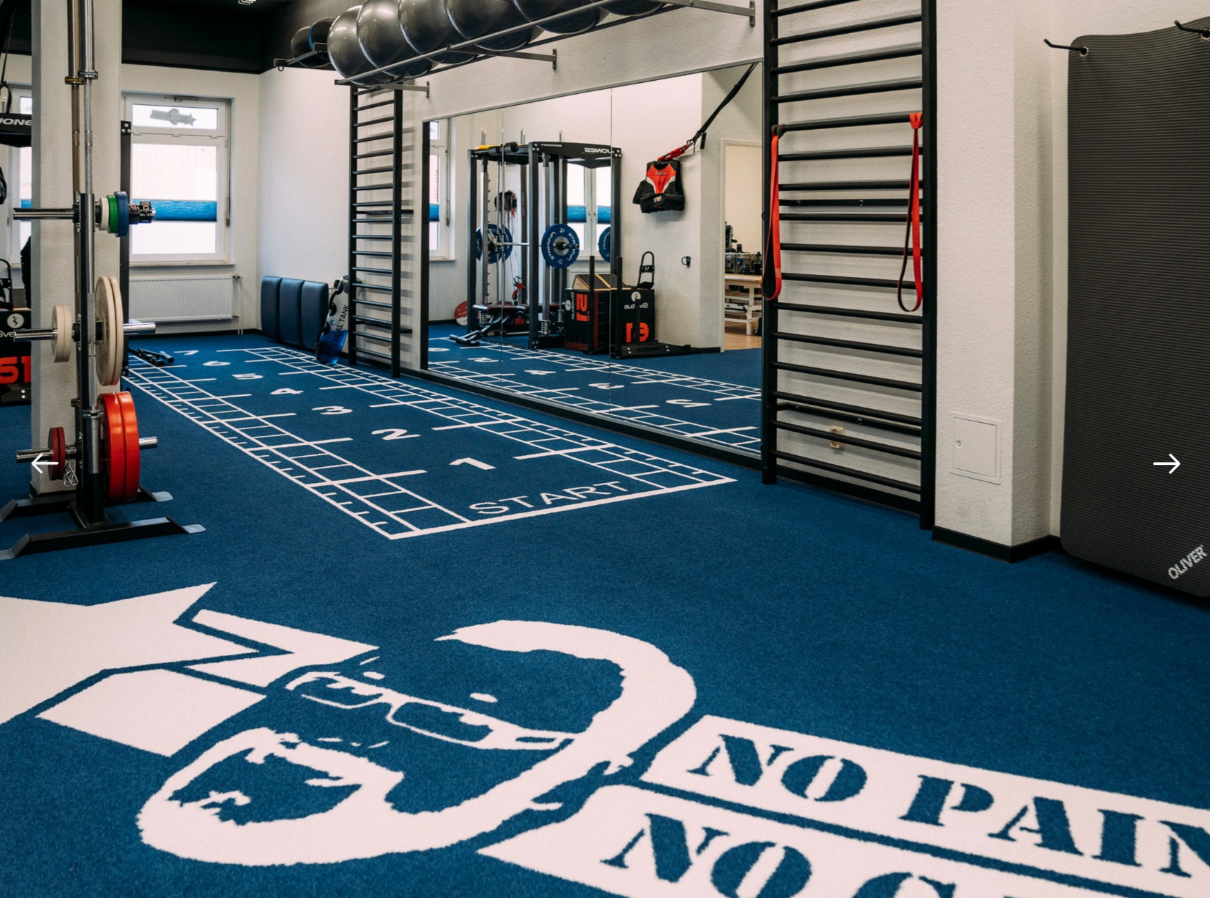 Trainingsfläche mit No Pain No Game Logo